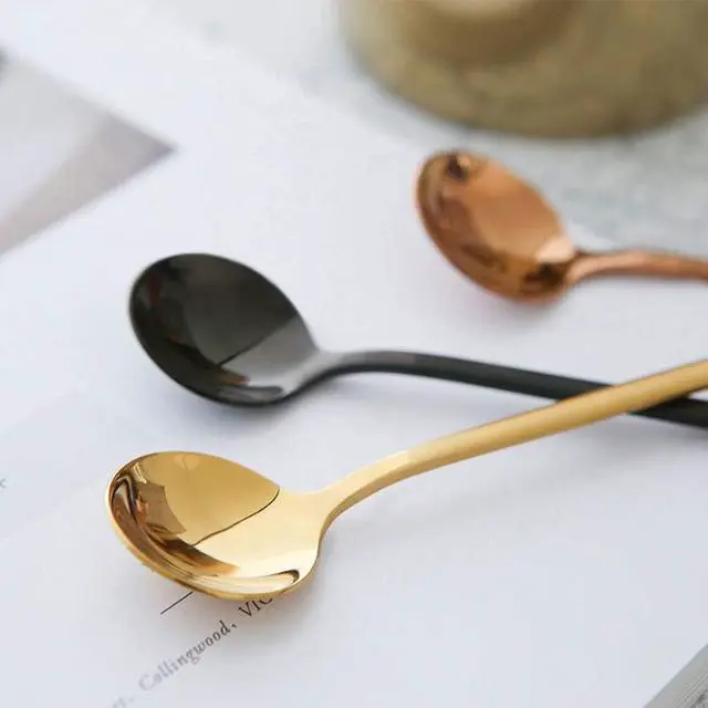 Alt view image 4 of 7 - 8 Pcs Coffee Spoons Teaspoons 5.3-Inch Matte Frosted Handle Stainless Steel Espresso Spoons for Coffee Ice Cream Sugar Dessert Cake Soup