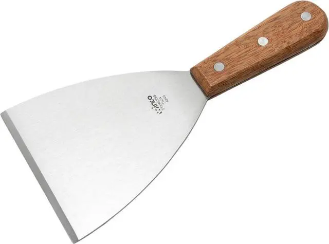 Alt view image 4 of 4 - Winco Blade Scraper, 4.5-Inch by 4-Inch,Stainless Steel, Brown,Medium | Dishwasher safe, Durable blade and handle, For griddles, dough, bench work and food-prep surface scraping