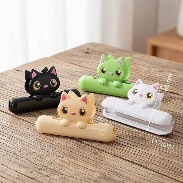 Alt view image 4 of 7 - Cute Chip Clips, Set of 4 Sealing Cat Bag Clips for Food | Fun Cat Shaped Chip Clip, Upgrade Wide Open Bag Clip for Food Storage and Kitchen Snacks, Fun Party Decorations