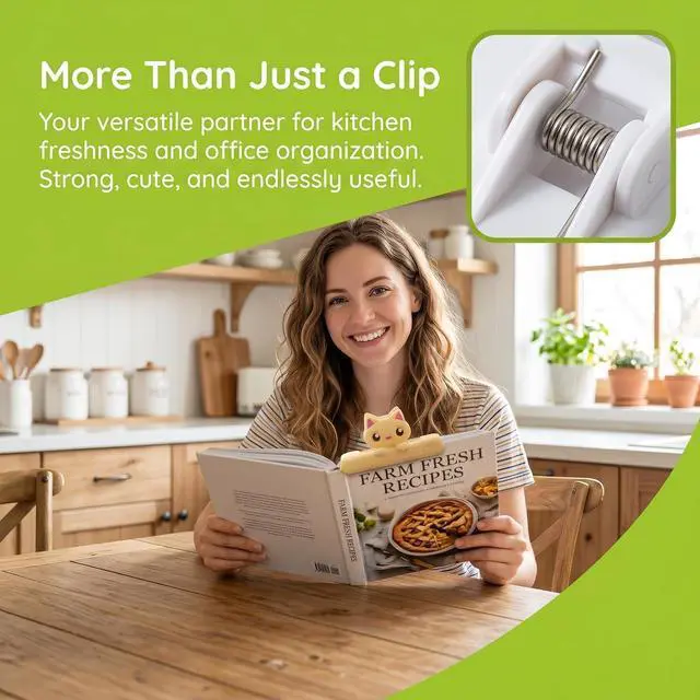 Alt view image 6 of 7 - Cute Chip Clips, Set of 4 Sealing Cat Bag Clips for Food | Fun Cat Shaped Chip Clip, Upgrade Wide Open Bag Clip for Food Storage and Kitchen Snacks, Fun Party Decorations