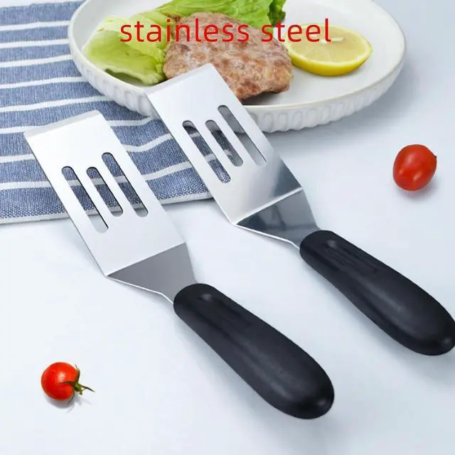 Alt view image 6 of 7 - 2-Pieces Small Metal Spatula Set, Mini Metal Spatulas for Kitchen Use, Stainless Steel Spatula for Flipping, Serving & Turning Pancakes, Eggs, Brownies, Cookies, Cakes & Desserts (2 PC SLOTTED)