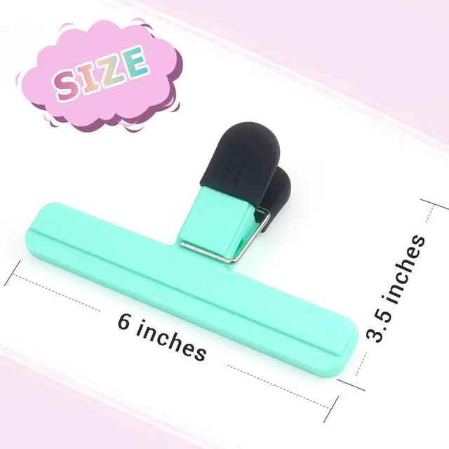 Alt view image 3 of 7 - Tamaki 6 Pack Chip Clips, Food Clips, 6 x 3.5 Inch, Pastel | Plastic Heavy Duty Seal Grip