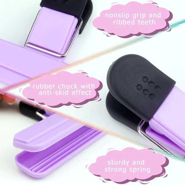 Alt view image 4 of 7 - Tamaki 6 Pack Chip Clips, Food Clips, 6 x 3.5 Inch, Pastel | Plastic Heavy Duty Seal Grip