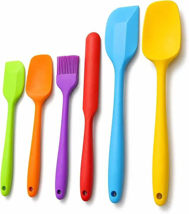 Main image of 6-Piece Premium Silicone Spatula Set - Heat Resistant, Dishwasher Safe Turner, Nonstick Silicone Spatulas for Kitchen Use, Cooking