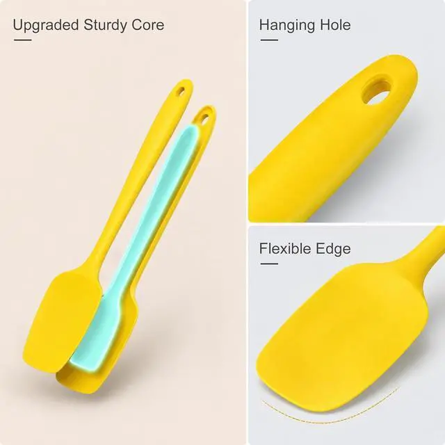 Alt view image 3 of 7 - 6-Piece Premium Silicone Spatula Set - Heat Resistant, Dishwasher Safe Turner, Nonstick Silicone Spatulas for Kitchen Use, Cooking