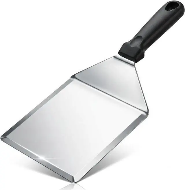 Main image of Extra Wide Hamburger Spatula Turner, Large Metal Spatula Heavy Duty Stainless Steel Spatulas Turner Flipper Beveled Edges for Skillets, Grills, Pancake Flipper, Smash Burgers, 6 x 5" Blade