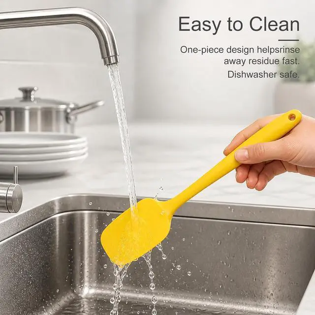 Alt view image 7 of 7 - 6-Piece Premium Silicone Spatula Set - Heat Resistant, Dishwasher Safe Turner, Nonstick Silicone Spatulas for Kitchen Use, Cooking