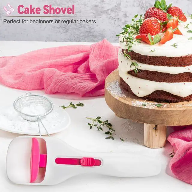 Alt view image 5 of 7 - 2PCS Cupcake Batter Scoop, One Click Sliding Button Cake Cream Spatulas for Elegant Baking, Pastry & Cake Decorating, ABS and TPE Material
