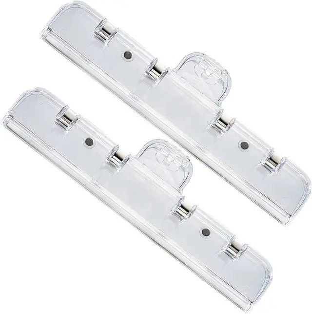 Main image of Food Bag Clips with Magnetic, Extra Large Heavy Duty Airtight Sealing | for Chip Bags, Snacks, Pet Food Keep Fresh, Kitchen Storage Organization, Paper Clamps for Fridge, 8.66",2Pcs Transparent