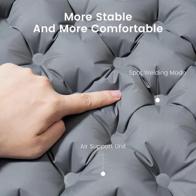 Alt view image 2 of 7 - Inflatable Seat Cushion for Airplane Travel Waterproof Air Pad with Repair Kit and Storage Bag, Portable Office Car Stadium Hiking Seat Pad (15.75"x11.82")