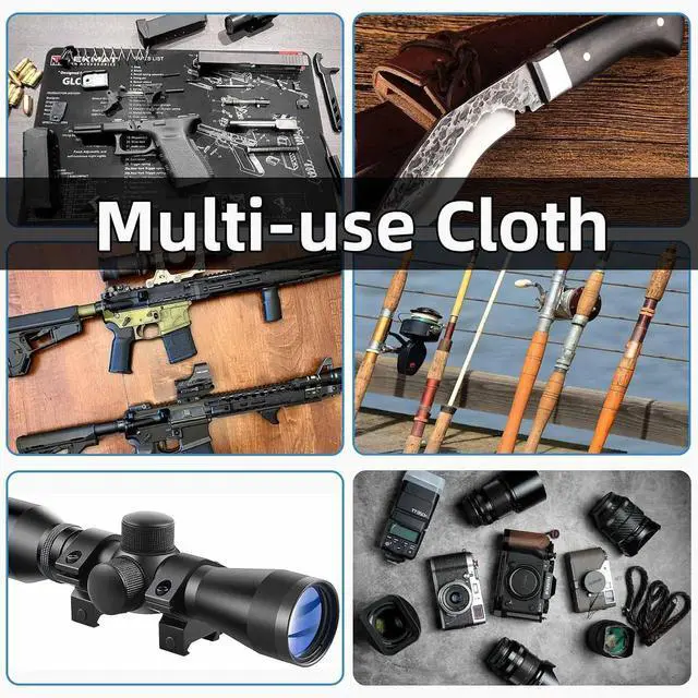 Alt view image 5 of 5 - 6/12 Pack Microfiber Gun Cleaning Cloth, 12"x12" Lint Free Gun Cleaning Rags