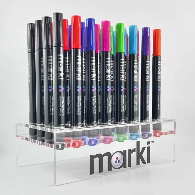 Alt view image 6 of 7 - Marki Permanent Golf Ball Marker Pen Fine Tip, Wear & Water Resistant Ink | Designed for Golf | Available in 8 Bold Colours | Single Pen