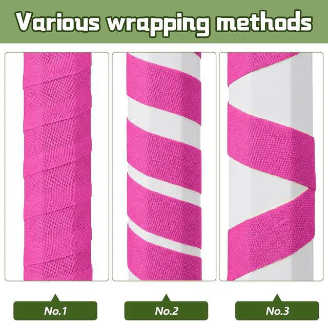Alt view image 4 of 6 - Gemscream 30 ft Lacrosse Stick Tape 1 Inch 1/2 Inch | Non-precut, Cotton, Sweat Absorbent, Bat Grip Tape, for Lacrosse Hockey Baseball Bats