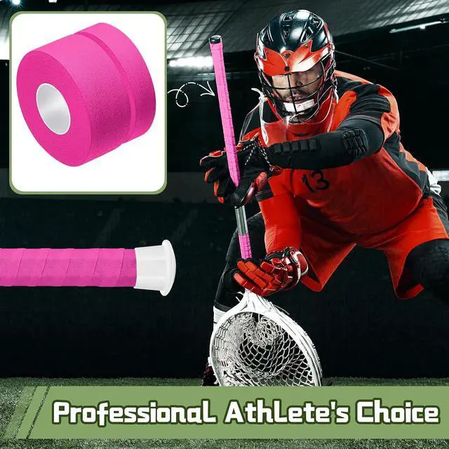 Alt view image 5 of 6 - Gemscream 30 ft Lacrosse Stick Tape 1 Inch 1/2 Inch | Non-precut, Cotton, Sweat Absorbent, Bat Grip Tape, for Lacrosse Hockey Baseball Bats