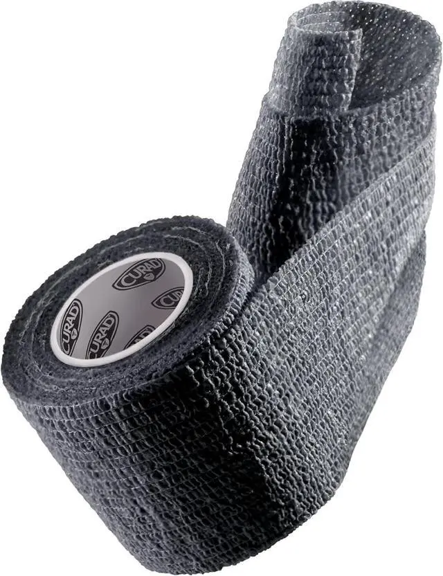 Alt view image 5 of 7 - CURAD Performance Series Self-Adherent Athletic Wrap, Black, 3 inches x 5 yards, Compression Support for Sports Injuries, Joint Stability, and Muscle Recovery