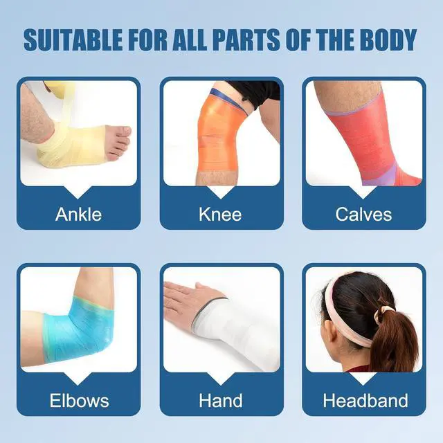 Alt view image 4 of 7 - Pre Wrap Athletic Tape 2 Pack, 2.76 Inch x 30 Yards Foam Underwrap, Dark Blue | Athletic Tape Sports Pre Wrap Cushion Support for Ankle, Wrist, Knee, Elbow, Hair, Soccer