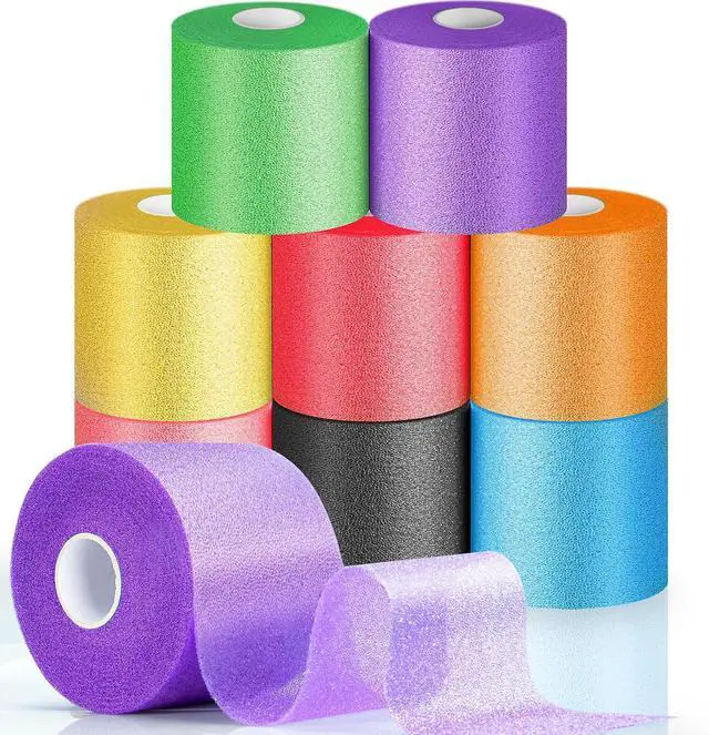 Main image of 8-Pack Pre Wrap Prewrap Athletic Tape, 8 Colors Athletic Wrap Sports Wrap | Multi Color Foam Pre-Wrap for Hair, Ankle, Wrist & Headband, Premium Soccer Gymnastics Football Underwrap Tape