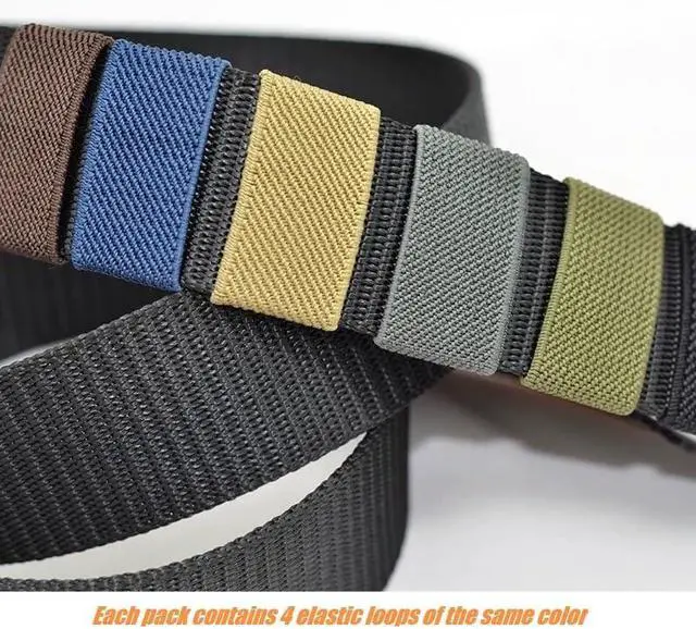 Alt view image 4 of 4 - TACNEX Elastic Belt Keepers Strap Organizers Belt Loop Stays Backpack Straps Holder Retainer Band for 1.5" Wide Belts/Straps