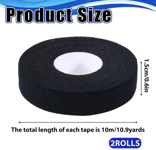 Alt view image 2 of 6 - 2 Rolls Finger Tape, Extra Strong Adhesive 0.6-Inch x 32-feet Athletic Tape for Fingers, Hands, & Toes, Rock Climbing Tape, Skin-Friendly Sports Tape for Outdoor Sports Climbing Football (Black)