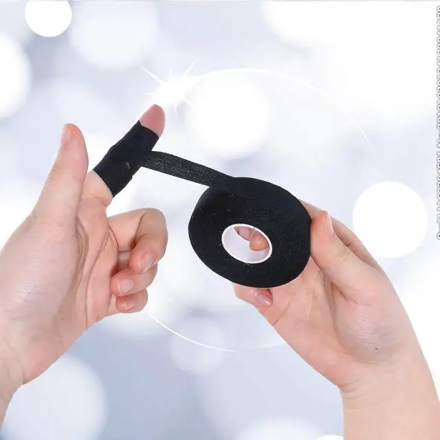 Alt view image 3 of 6 - 2 Rolls Finger Tape, Extra Strong Adhesive 0.6-Inch x 32-feet Athletic Tape for Fingers, Hands, & Toes, Rock Climbing Tape, Skin-Friendly Sports Tape for Outdoor Sports Climbing Football (Black)