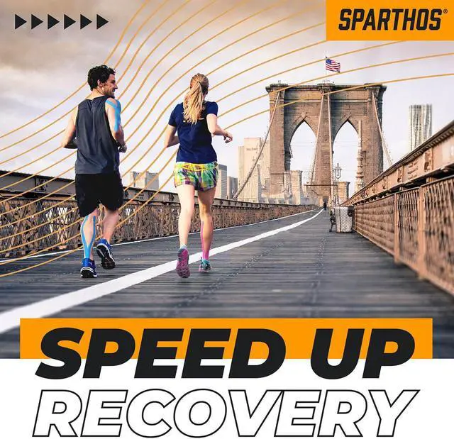 Alt view image 4 of 7 - Sparthos Kinesiology Tape Roll - Uncut KT Sports Kinesio K Tape | Waterproof, latex-free cotton, cuts to any size strips, muscle & joint support, sports recovery, physical therapy