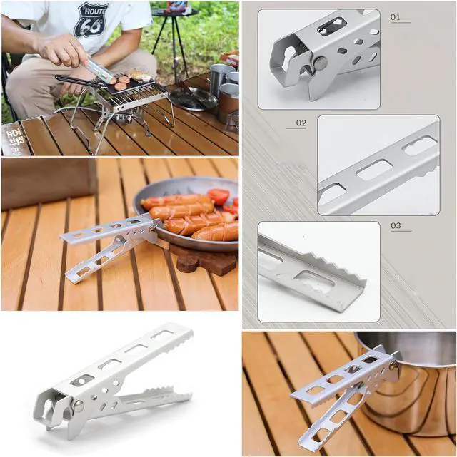 Alt view image 3 of 7 - 2 Pack Camping Cookware Gripper Hot Camping Cups Lifter Frying Pan Gripper Camping Cook Pot Lifter Clips Tongs Clamp Holder for Campfire Grill Cooking Outdoor Stove Backpacking Coffee Mug