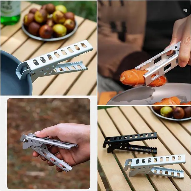 Alt view image 6 of 7 - 2 Pack Camping Cookware Gripper Hot Camping Cups Lifter Frying Pan Gripper Camping Cook Pot Lifter Clips Tongs Clamp Holder for Campfire Grill Cooking Outdoor Stove Backpacking Coffee Mug
