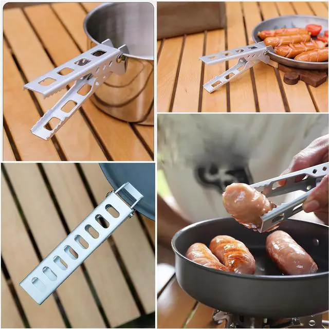 Alt view image 7 of 7 - 2 Pack Camping Cookware Gripper Hot Camping Cups Lifter Frying Pan Gripper Camping Cook Pot Lifter Clips Tongs Clamp Holder for Campfire Grill Cooking Outdoor Stove Backpacking Coffee Mug