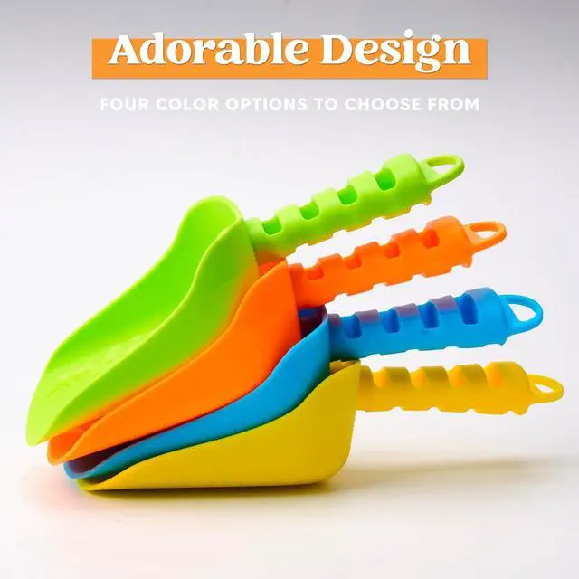 Alt view image 5 of 7 - Sloosh Beach Sand Shovels for Kids - 4 Packs Shovels Colorful Scoops Travel Sand Toys for Toddlers Kids Outdoor Digging Play, Heavy Duty Plastic Garden Planting Shovels Spades Sets Sandbox Toys
