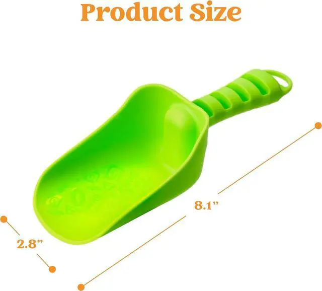 Alt view image 6 of 7 - Sloosh Beach Sand Shovels for Kids - 4 Packs Shovels Colorful Scoops Travel Sand Toys for Toddlers Kids Outdoor Digging Play, Heavy Duty Plastic Garden Planting Shovels Spades Sets Sandbox Toys
