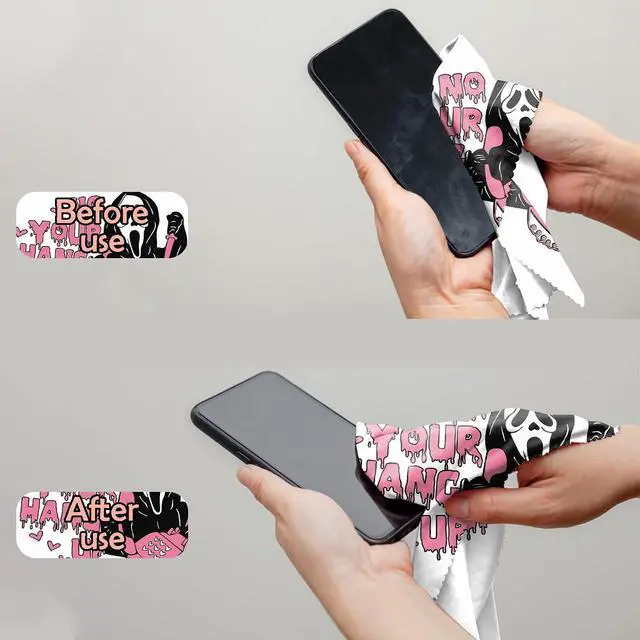 Alt view image 4 of 7 - 6 PCS Glasses Cleaning Cloth Eyeglass Cleaning Cloth Lens Eyeglasses Microfiber Cute Aesthetic Cloth for Unisex Women Girls Reusable Phone Screens Camera Multi-Patterns(6.3"x6.3")-Skull