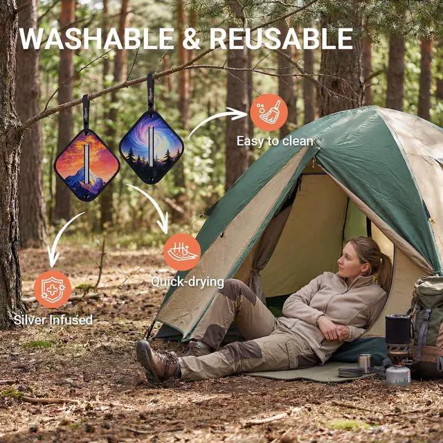 Alt view image 7 of 7 - Rquite 2 Pcs Pee Cloth, Pee Cloth for Women Hiking, Soft & Absorbent Pee Rag, Reusable Toilet Paper Washable, Wipes After Female Urination, Women Travel Camping Backpacking Essentials