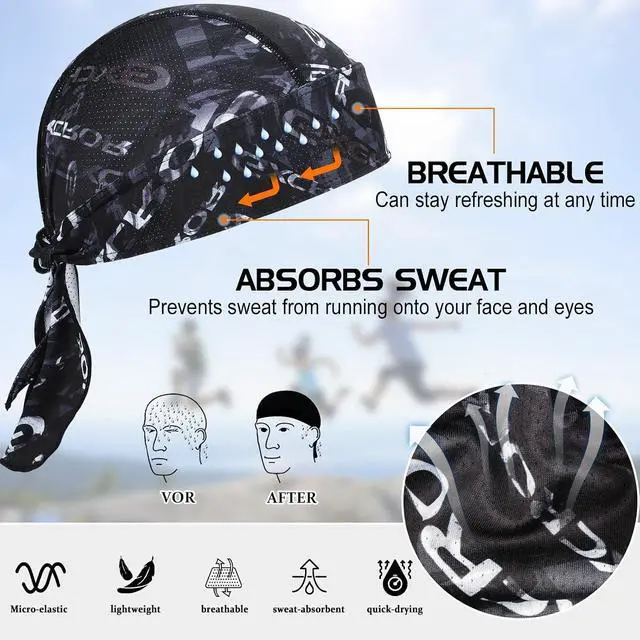 Alt view image 2 of 7 - GXCROR Sports Bandanas Cap Skull Caps for Men Breathable Women Skull Cap Helmet Liner