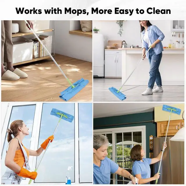 Alt view image 7 of 7 - HOMEXCEL Microfiber Glass Cleaning Cloth 12 PK, Lint Free Streak Free, Reusable Cleaning Cloth for Cleaning Windows, Glasses, Mirrors, Screens, Stainless Steel, and More Blue-12×12