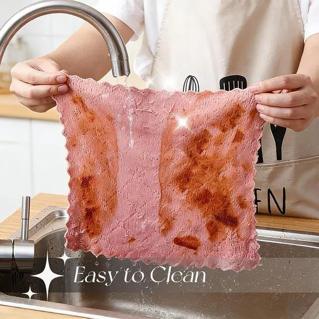 Alt view image 3 of 7 - Microfiber Cleaning Cloths - Super Absorbent, Streak-Free & Lint-Free Towels for Glass, Kitchen & Home (Gray, Purple, Pink, Green) (10pcs)