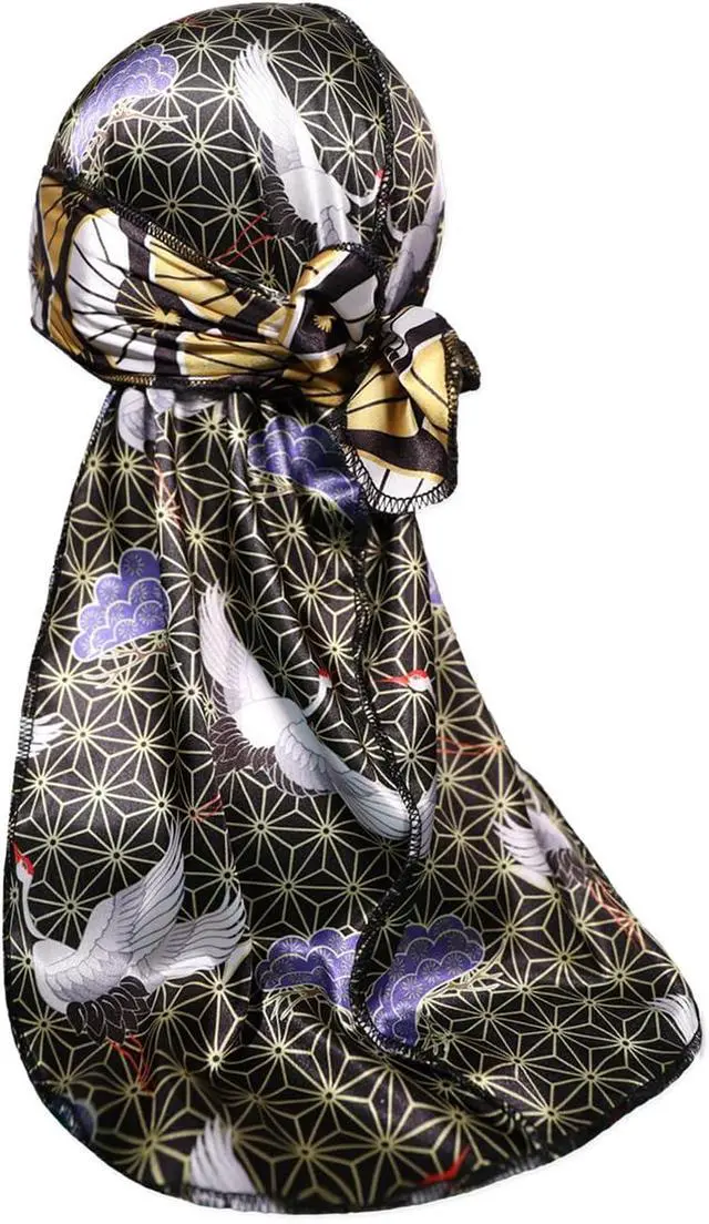 Main image of ForceWave Designer Durag, Silky Durag Du rag with Designed Pattern | Breathable, lightweight, soft, comfortable, polyester, unique patterns, for waves, workout, daily wear, outfit matching