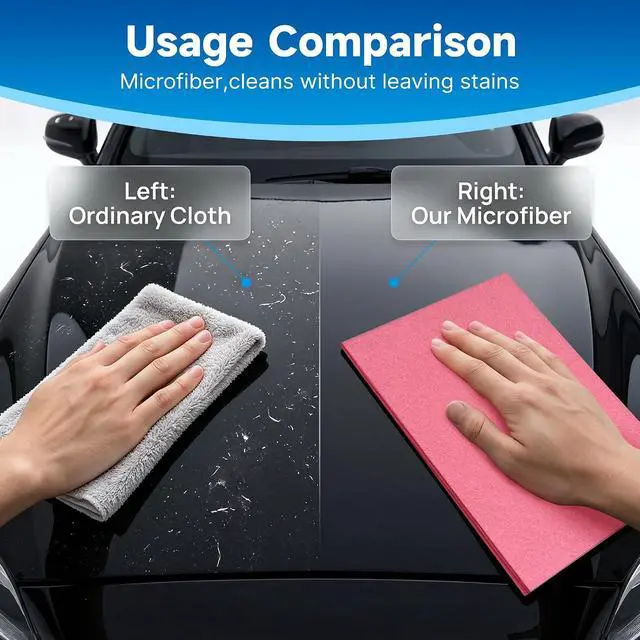 Alt view image 6 of 7 - 12 Pcs Large German Universal Household Towels Dishcloths, Soft Absorbent Cleaning Cloths Reuseable Wipes Rag for Windows Glass Mirror Car,Home Kitchen Pets Polish(Mix-Color)