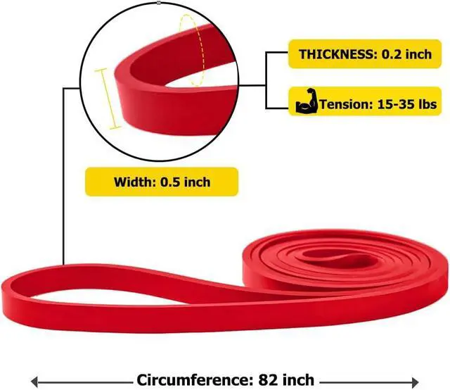 Alt view image 2 of 7 - ROSAPOAR Resistance Band Pull up Band Fitness Exercise Bands Natural Latex for Workout Body Stretch Powerlifting Band Fitness Sport Training at Home/The Gym