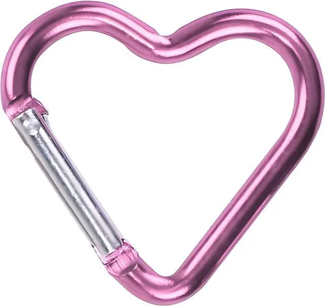 Main image of Carabiner Clip, Heart Shaped Climbing Buckle, Aluminum Alloy Heavy Duty Keyring Hook for Camping Fishing Hiking Traveling Aluminum Key Chain Clip Accessories