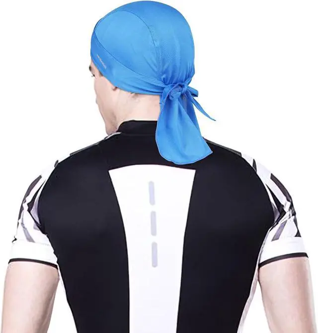 Alt view image 6 of 7 - HASAGEI Cooling Do Rags Skull Caps for Men Breathable Sports Bandana Cap Durag Sweat-Wicking Helmet Liner UV Protection