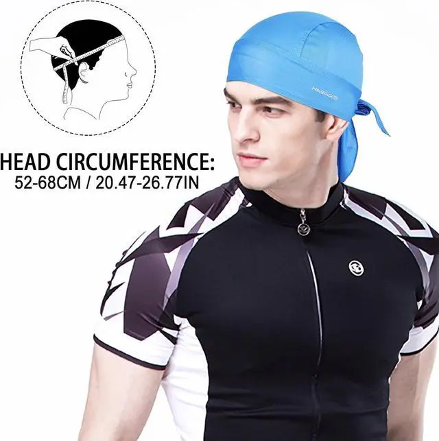 Alt view image 5 of 7 - HASAGEI Cooling Do Rags Skull Caps for Men Breathable Sports Bandana Cap Durag Sweat-Wicking Helmet Liner UV Protection
