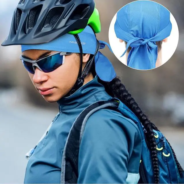 Alt view image 7 of 7 - HASAGEI Cooling Do Rags Skull Caps for Men Breathable Sports Bandana Cap Durag Sweat-Wicking Helmet Liner UV Protection