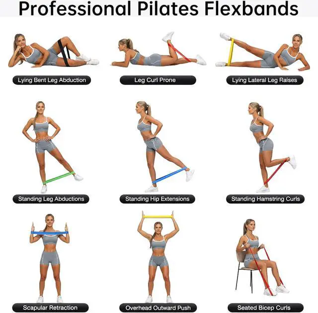 Alt view image 3 of 6 - Fittest Pro by Limm Resistance Bands for Legs and Butt, Fabric Exercise Loop Bands Yoga, Pilates, Rehab, Fitness and Home Workout, Strength Bands for Booty