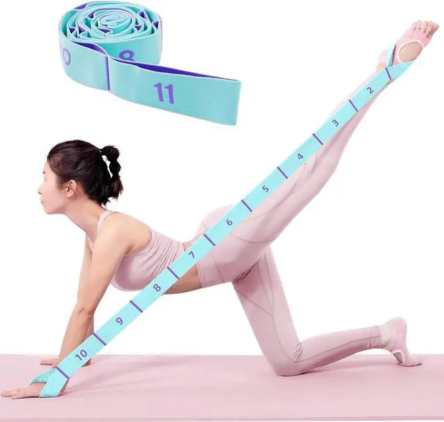 Main image of 11 Loops Stretch band - Yoga, Pilates, Ballet, and Physical Therapy Stretching strap for Flexibility, Leg Stretching, and Exercise - Durable Stretching equipment for Dance and Fitness