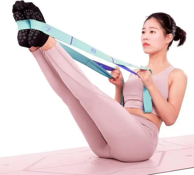Alt view image 7 of 7 - 11 Loops Stretch band - Yoga, Pilates, Ballet, and Physical Therapy Stretching strap for Flexibility, Leg Stretching, and Exercise - Durable Stretching equipment for Dance and Fitness