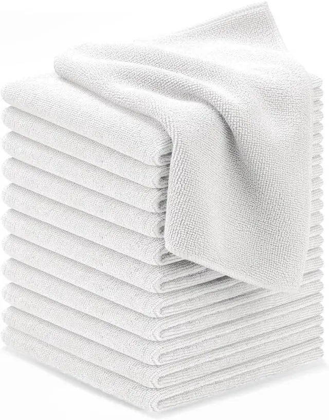Main image of Avalon Towels Microfiber Cleaning Cloths (Value Pack of 12) - Size 12 x 12 Inches, Highly Absorbent Cleaning Rags, Lint Free, Reusable and Washable, Microfiber Towels for Cars
