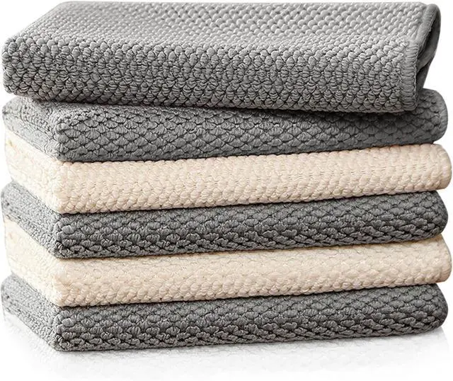 Main image of Barista Microfiber Towels 6-Pack, Coffee Cloths 12"x12" | Espresso Accessories Cleaning Towel for Steam Wands & Countertops, Essential Coffee Bar Accessories