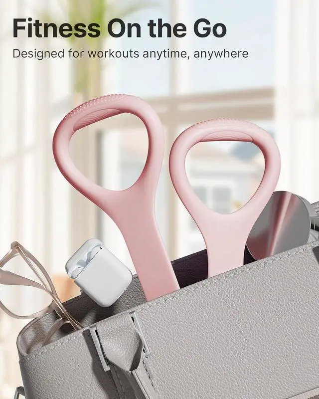 Alt view image 5 of 6 - YOTTOY Figure 8 Resistance Band, Elastic Resistance Band with Comfortable Handles for Home Workout, Physical Therapy, Arm, Leg & Glute Training