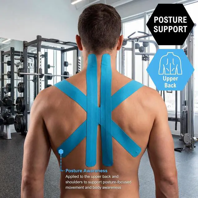 Alt view image 2 of 7 - MED PRIDE Kinesiology Tape Roll 2 in x 16.4 ft,Breathable,Latex-Free,Blue