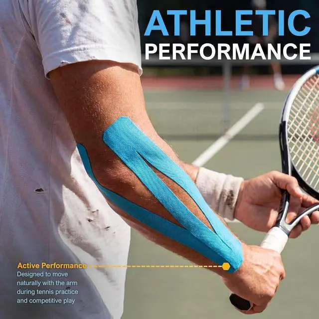 Alt view image 6 of 7 - MED PRIDE Kinesiology Tape Roll 2 in x 16.4 ft,Breathable,Latex-Free,Blue